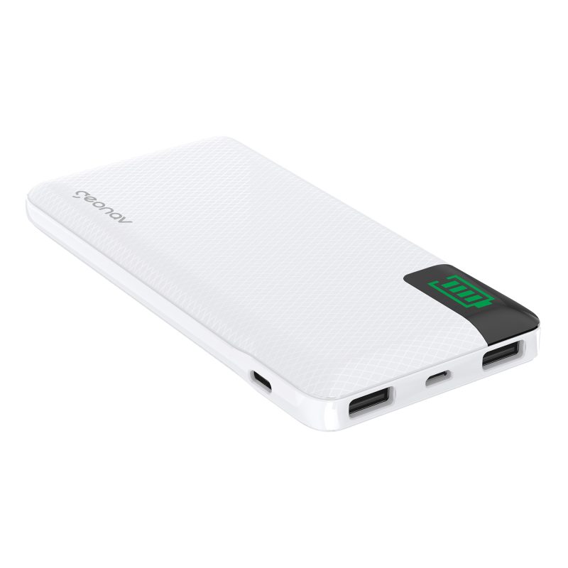 Carregador Portátil 10.000mAh 2 saídas USB + 1 saída USB-C